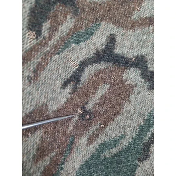 VTG King of the Mountain Wool Camo Hunting Shacket Mens Lg Damanged - Picture 7 of 16